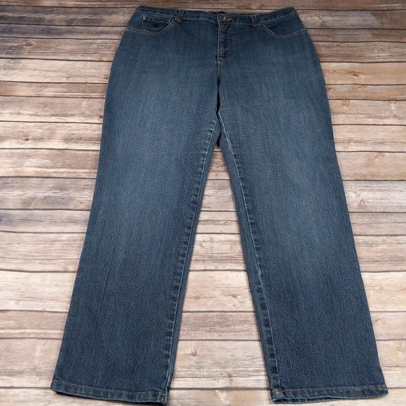 Gloria Vanderbilt Denim - Gloria Vanderbilt 16P Amanda Jeans Tapered Leg Lightly Distressed